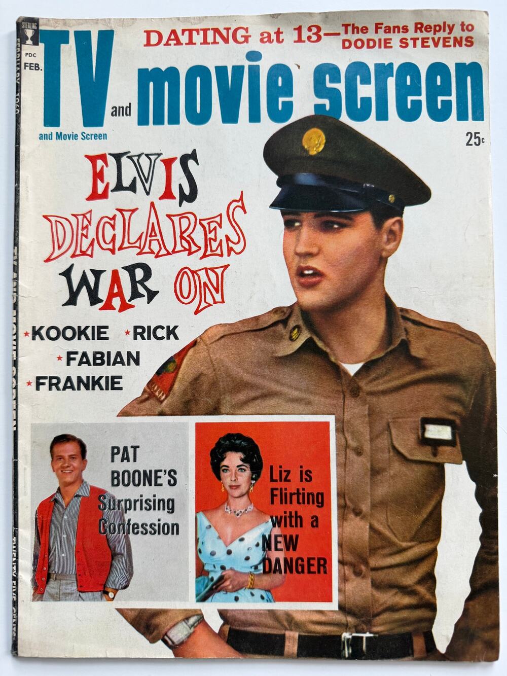 Rare 1960 Elvis Presley Magazine TV and Movie Screen Graceland Hollywood TCB